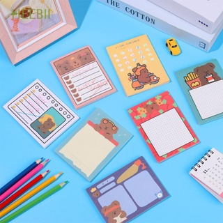 heebii decoración pegajosa nota cuadernos oso bloc de notas bloc de notas lindos suministros de oficina libro de mensajes almohadillas de escritura suministros escolares
