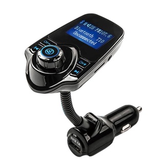 [QALA] Kit de coche manos libres inalámbrico Bluetooth FM transmisor MP3 reproductor USB LCD modulador (1)