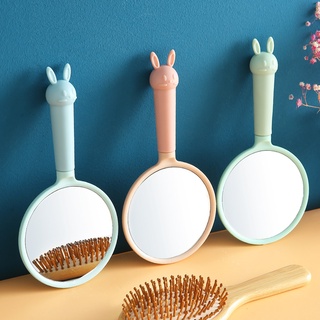 Estilo europeo retro mango espejo de maquillaje de mano salón de belleza espejo de belleza portátil