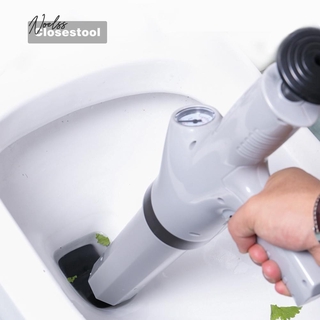 Noel de alta presión de drenaje de aire Blaster fregadero émbolo inodoro baño fregadero herramientas de dragado (6)
