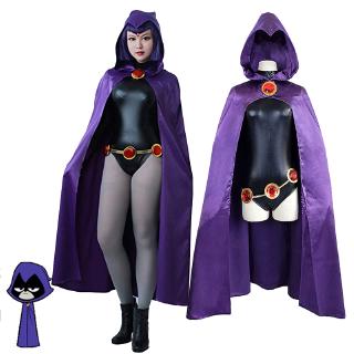 Anime adolescente titan raven conjunto de disfraces de cómic superhéroe cosplay mono disfraz de fiesta de halloween