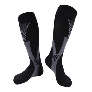 elitecycling 2 calcetines de compresión unisex deportes running fútbol elástico calcetines (negro s/m) (1)