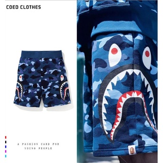 【en stock】🔥 Recién llegados Bape tiburón camuflaje playa hombre mujer Casual pantalones cortos 🔥 🔥