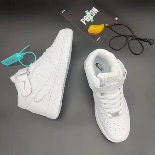 (Spot) Nike AF1 Air Force One High-Top blanco puro hombres y Wome (1)