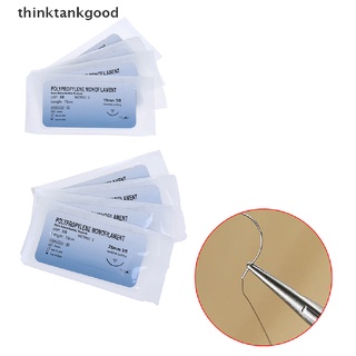 th1cl 12 piezas de polipropileno medical aguja sutura monofilamento hilo sutura práctica kit martijn