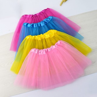 3 capas niños niñas banda elástica gasa danza ballet princesa tutú falda