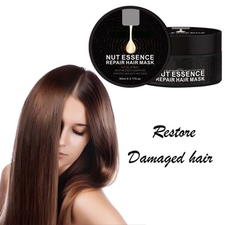 atlantamart 60ml tuerca acondicionador de cabello multifuncional suavizar crema de cabello natural tuerca tratamiento para el hogar