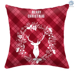 Q feliz navidad algodón invierno ciervo fundas de almohada decoración de navidad fundas de cojín 20 X 20 estilo A