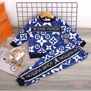 Azul ALOHA tamaño 4-10 LV traje de suéter (2-7 años) (1)