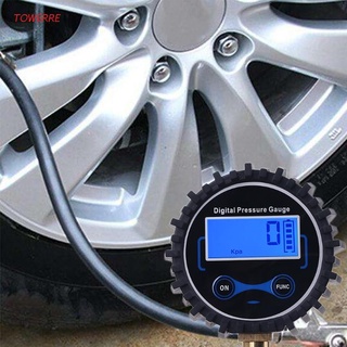 torrere digital medidor de presión de neumáticos con clip rápido mandril deflección de aire para carro camión vehículo 200 psi/bar/kpa/kgf/cm2
