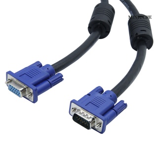 [minjuche]cable de extensión vga práctico compatible con hd 150/300 cm macho a hembra extensor adaptador para ordenador