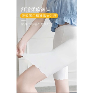2021 nuevos pantalones cortos de seguridad sin desgaste ropa interior dos en uno de cinco puntos de seda de hielo más el tamaño de cintura alta estiramiento Anti-barrobo mal funcionamiento Base pantalones cortos de las mujeres de verano (7)