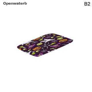 [Openwaterb] Cortina de ducha impermeable de Halloween antideslizante alfombrillas de baño Suite (8)
