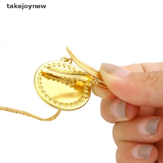 [takejoynew] lujoso gold initial letter a bling baby chupete con clip de cadena recién nacido chupete