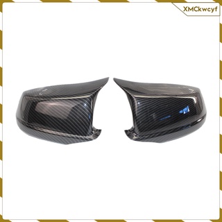 2x Rearview Wing Mirror Cover Trim Carbon Fiber Replace Style For BMW F10