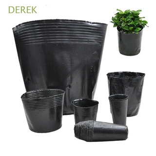 DEREK 100Pcs Grow Bag Not Coated Seedling Container Nursery Pots Propagation Growing Plastic Box Plants Breathable Garden Supplies