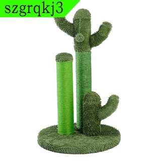 [NANA] Cactus gato rascador Post con 3 Posts, pelota colgando gatos juguete interactivo
