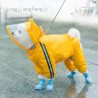 impermeable para perros/gatos/gatos/con capucha reflectante/cachorro pequeño/chaqueta impermeable para perros