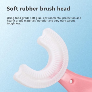2 pzs cepillo De dientes De silicona en forma De U grado alimenticio Para niños/bebés (4)