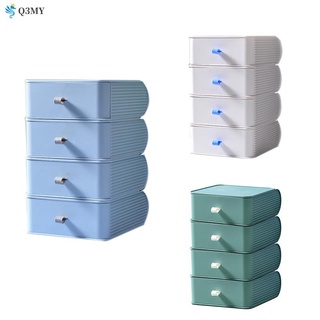 Escritorio caja de almacenamiento de plástico tipo cajón hogar caja azul claro