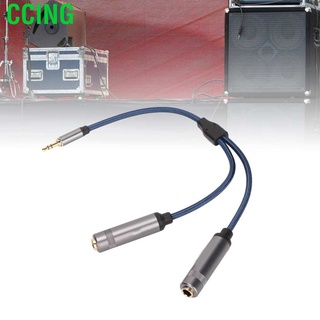 Ccing 3,5 Mm A 2 X 6,35 Cable Macho Estéreo TRS TS Hembra Y Divisor Para PC 0.3m/1ft (2)
