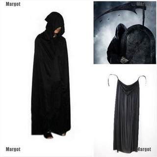 [Margot] Disfraz de Halloween teatro Prop muerte capa con capucha diablo largo Tippet capa (1)