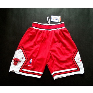 2021 NBA Chicago Bulls Michael Jordan Scottie Pippen Dennis Rodman red retro net regular season basketball shorts pants