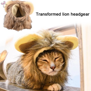 Adorable disfraz De mascota Cosplay león Mane peluca Para Gato Halloween ropa