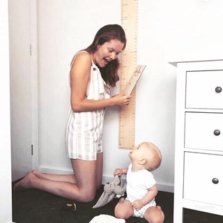 Top bebé medida de altura de madera colgante de pared regla niño niños crecimiento gráfico dormitorio decoración del hogar pegatina decorativa accesorios