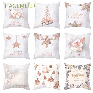 HAGEMEIER Pink Christmas Pillow Covers Multi-style Christmas Decoration Pillow Case Bedroom Decoration Household Couch Throw Pillow 18x18in Decorative Cushion Covers