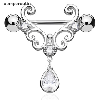 Utin 14G Stainless Steel Zircon Crystal Bar Barbell Nipple Ring Piercing Body Jewelry .