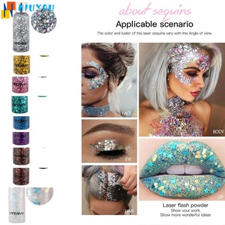 Niuyou moda nuevos suministros de fiesta DIY decorar mujer Multicolor cuerpo lentejuelas