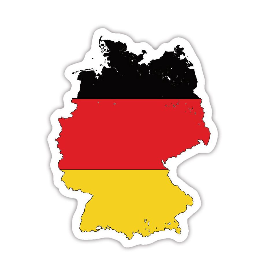 1 pza calcomanías de viaje mapa de bandera de alemania a diy scrapbooking maleta de coche equipaje