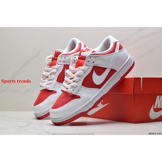Original Nike SB Dunk Low Pro CW1590-600 White Red Couple Low Cut Casual Shoes a8 Spot goods