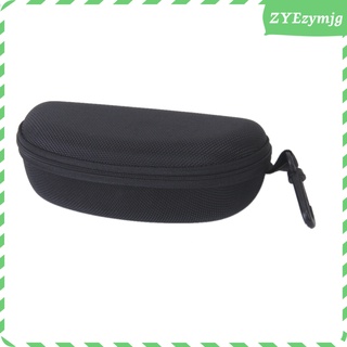 funda protectora portátil con cremallera para gafas de sol, color negro