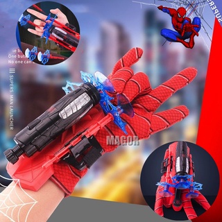 Lanzador de telarañas de Spiderman + Guante de juguete de Spiderman