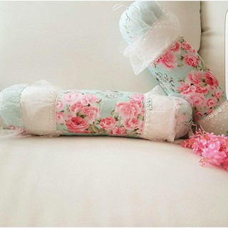Almohada de caramelo Floral azul - almohada de sofá - almohada decorativa
