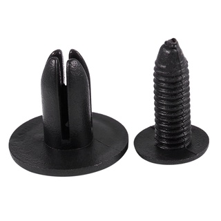 FENDER [Venta caliente] 6mm de Plástico de agujero Negro sujetadores de clip para coche 20 pzs (3)
