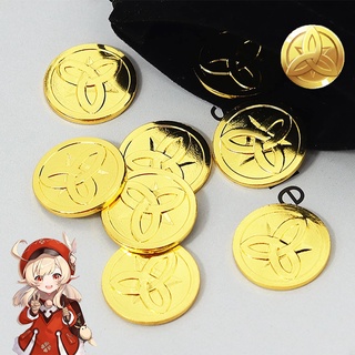 Game Genshin Impact Coin Mora Metal Cosplay Props Accessories Gifts