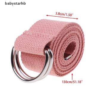 [babystarhb] Unisex Casual Doble D-Rings De Nylon Lona Rayas Hebilla Cintura Cinturones Al Aire Libre Venta Caliente (9)