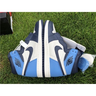 Nike alta calidad air jordan 1 retro alto unc cuero universidad azul air jordan zapatilla de deporte zapatos