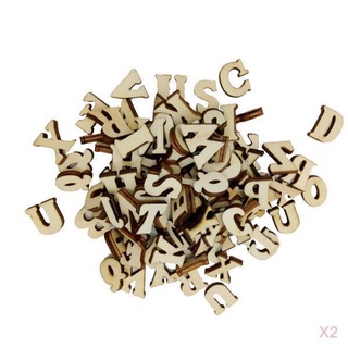 [FLAMEER1] 200x formas de madera sin terminar adornos alfabeto letras para juegos de niños (1)