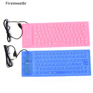 [firstmeetbi] teclado de silicona impermeable plegable flexible usb mini a prueba de polvo a prueba de suciedad