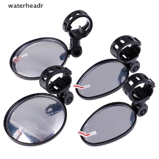 (waterheadr) 2 piezas espejo de bicicleta manillar espejo retrovisor gran ángulo giratorio 360 grados a la venta