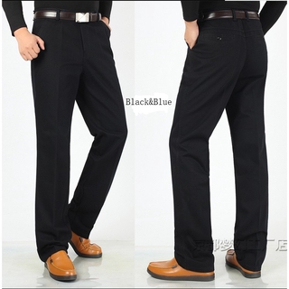 los hombres rectos de negocios formal traje pantalón casual suelto pantalones largos más el tamaño 42
