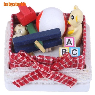 [babystarhb] 1:12 casa de muñecas miniatura oso caja de juguete modelo juguetes para decoración de casa de muñecas