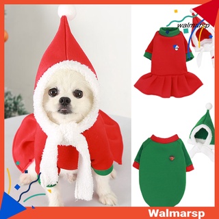 [wmp] 2 unids/set pet ropa sombrero kit de dibujos animados muñeco de nieve decoración cosplay agradable a la piel mascotas perros vestido camisa couble disfraz con sombrero para navidad