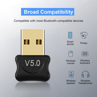 onformn Wireless Adapter Mini Stable Transmission Plug Play USB Bluetooth-compatible 5.0 Dongle Audio Receiver Transmitter for Computer