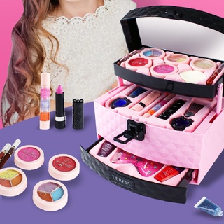bn simulado princesa lápiz labial cosméticos maquillaje juguete niños niña pretender juego maleta