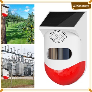 wifi solar luz de alarma 120db sonido infrarrojo detector sistema de control remoto